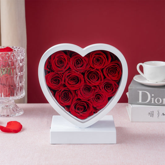 Twilight Rose Glow - Red Roses Forever Roses Lamp