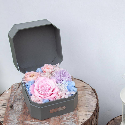 Pastel Bloom Delight Box - Flowersong | Preserved Roses in Full Bloom