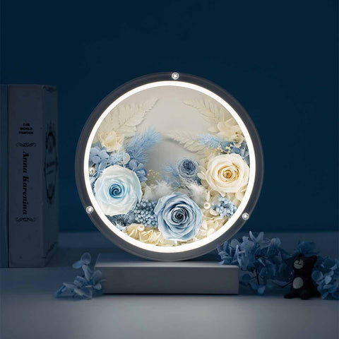 Blue Forever Roses Halo Ambient Light