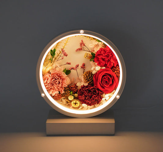 Forever Carnation Halo Ambient Light - Flowersong | Preserved Roses in Full Bloom