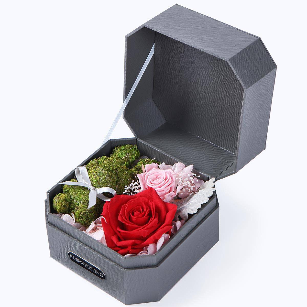 Bunny's Blushing Blooms Box - Flowersong | Preserved Roses in Full Bloom