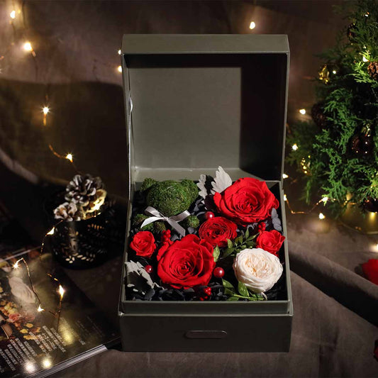 Dearest Love Roses Box - Flowersong | Preserved Roses in Full Bloom