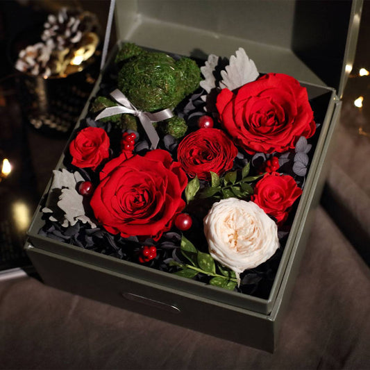 Dearest Love Roses Box - Flowersong | Preserved Roses in Full Bloom