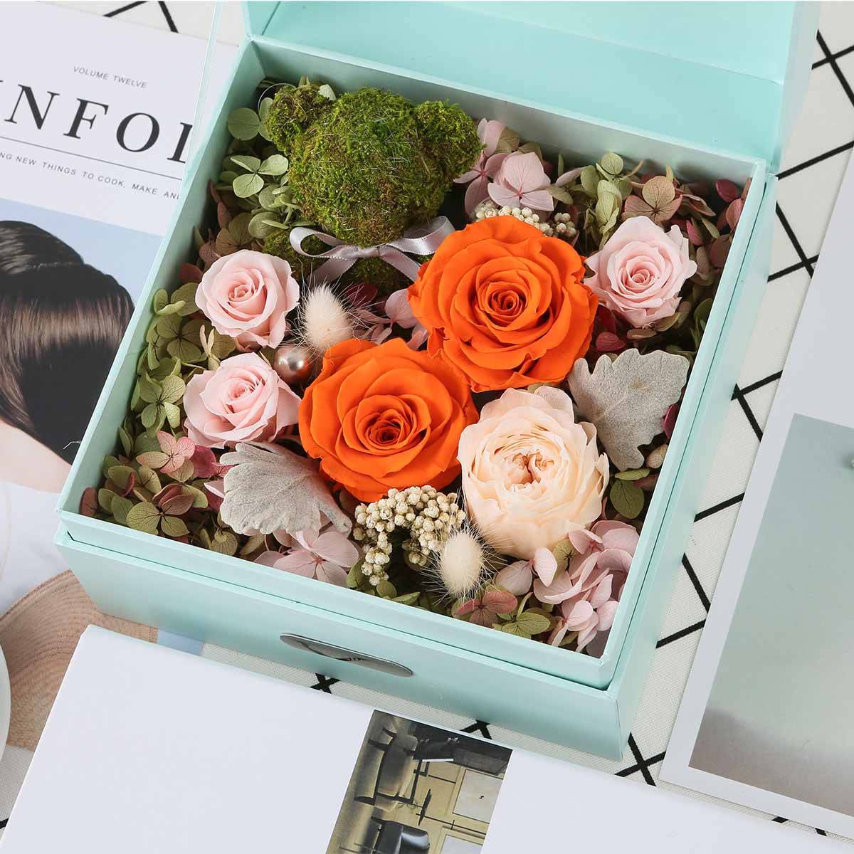 Floral Victoria Forever Roses Box - Flowersong | Preserved Roses in Full Bloom