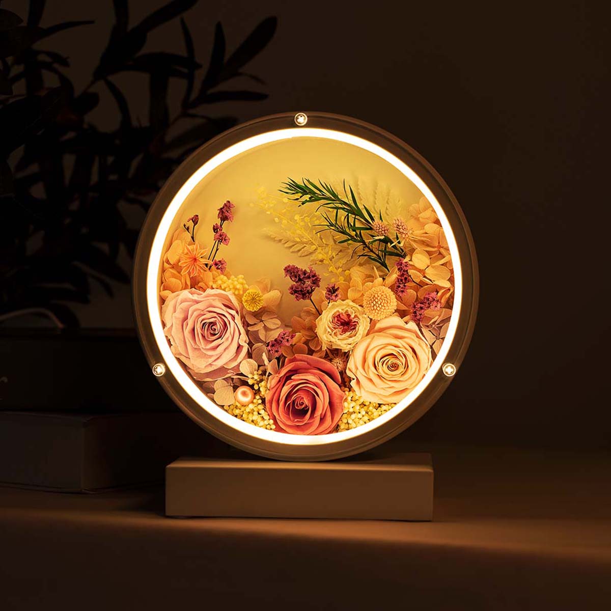 Forever Flower Halo Ambient Light - Flowersong | Preserved Roses in Full Bloom