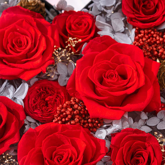 Infinite Love Red Roses Box - Flowersong | Preserved Roses in Full Bloom
