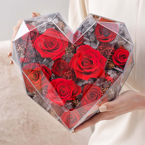 Infinite Love Red Roses Box - Flowersong | Preserved Roses in Full Bloom