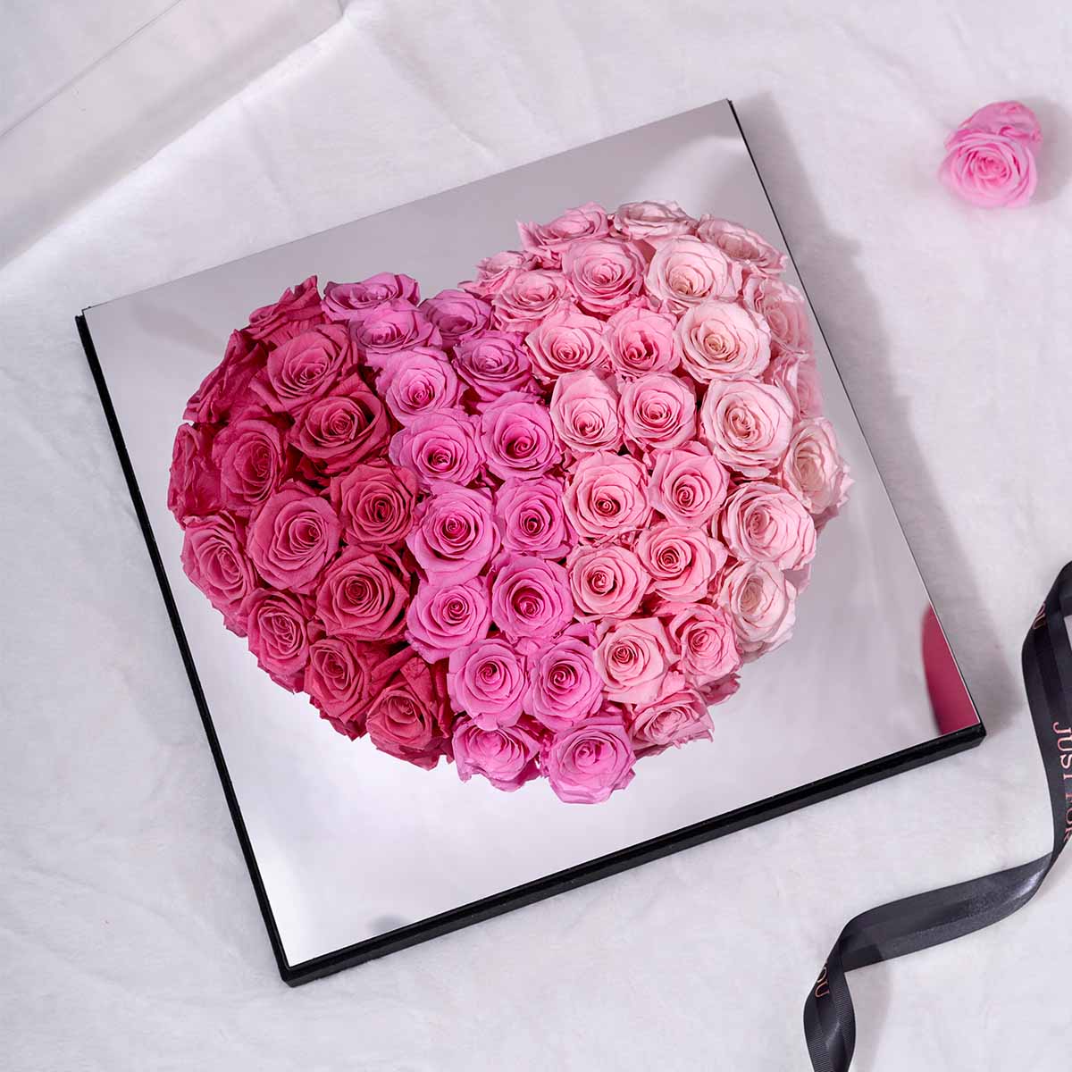 Love at First Sight - Gradient Pink Forever Roses Box - Flowersong ...