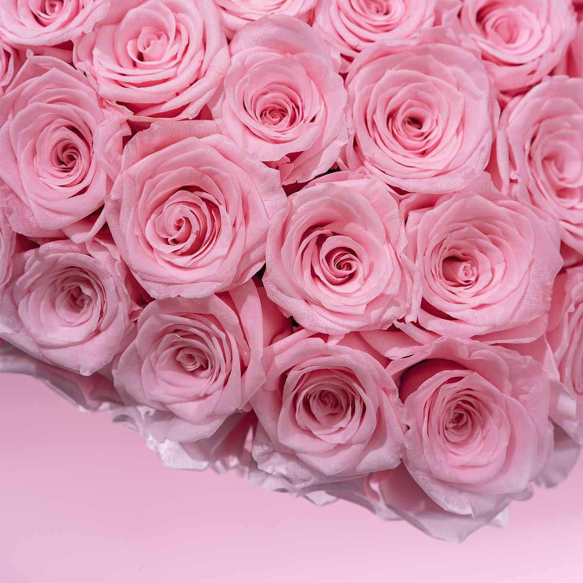 Love at First Sight - Pink Forever Roses Box - Flowersong | Preserved ...