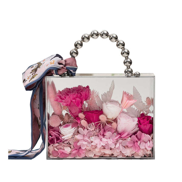 Pink Forever Roses Mirror Handbag | Flowersong | Forever Roses