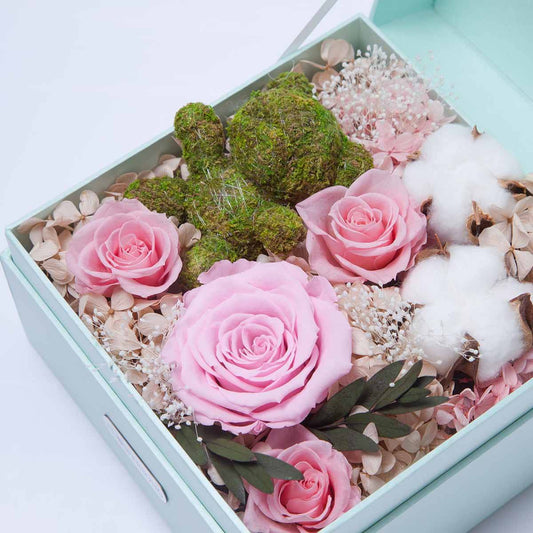 Pink Whisper Forever Roses Box - Flowersong | Preserved Roses in Full Bloom