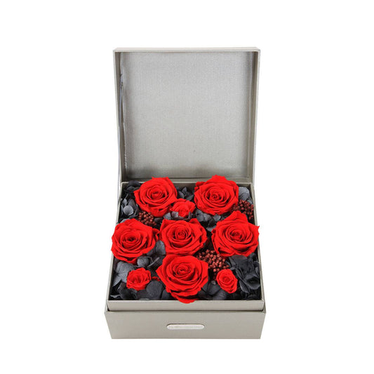 Scarlet Rose Noir Box - Flowersong | Preserved Roses in Full Bloom