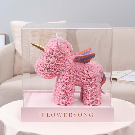 Unicorn Magic Pink Forever Roses - Flowersong | Preserved Roses in Full Bloom