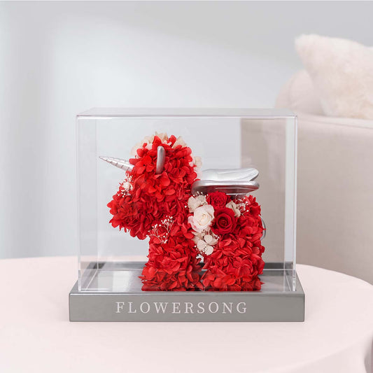 Unicorn Magic Red Forever Roses Box - Flowersong | Preserved Roses in Full Bloom