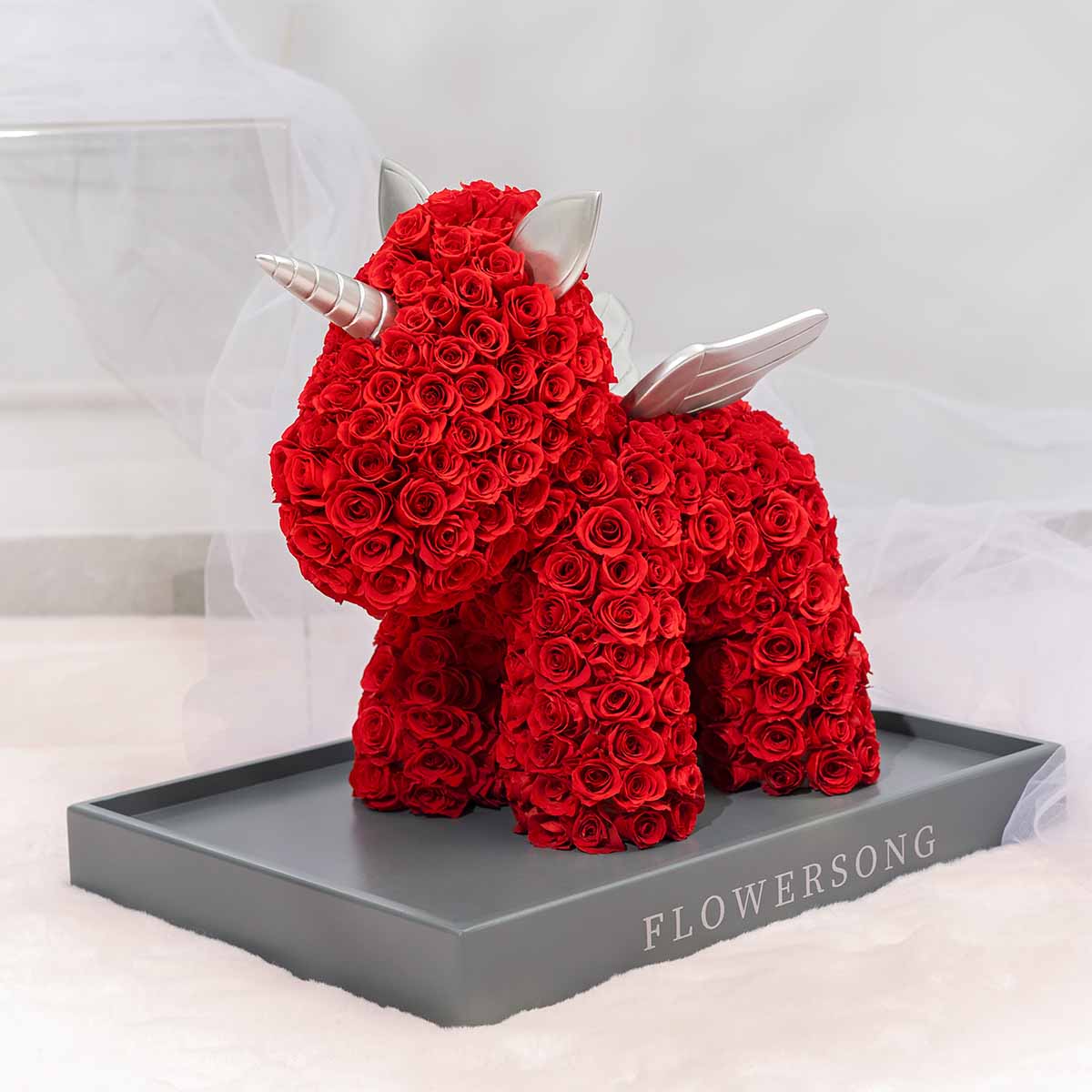 Unicorn Magic Red Forever Roses - Flowersong | Preserved Roses in Full Bloom